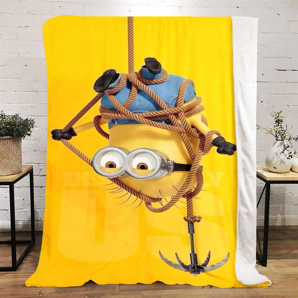 The Minions Breaking Through The Wall Blanket Is Suitable for Beds and Various Other Occasions, Making It A Perfect Gift.