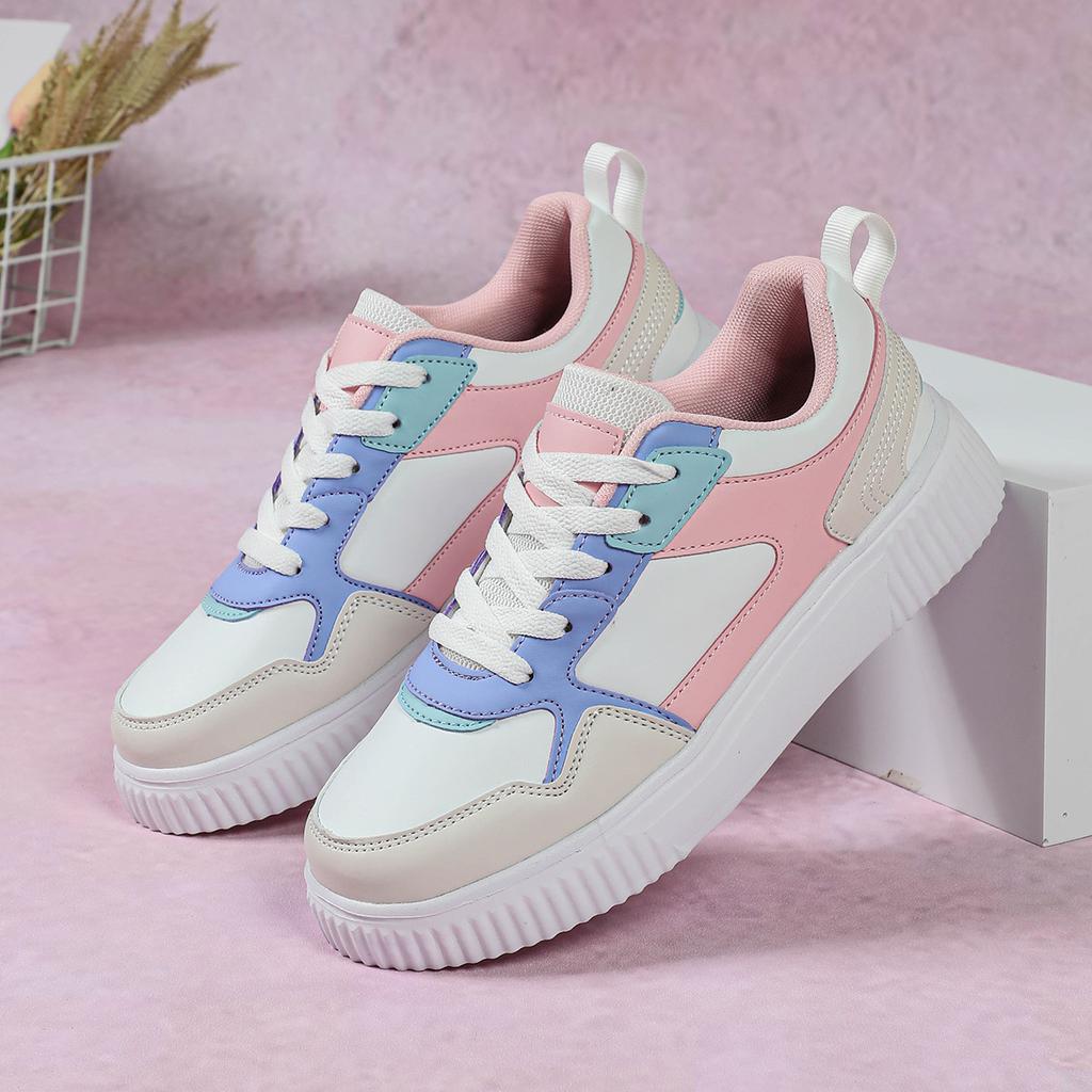 White Shoes Fashion Board Shoes for Women Fashion Casual Walking Shoes Men Leisure Sneakers PU Leather Trainers Waterproof