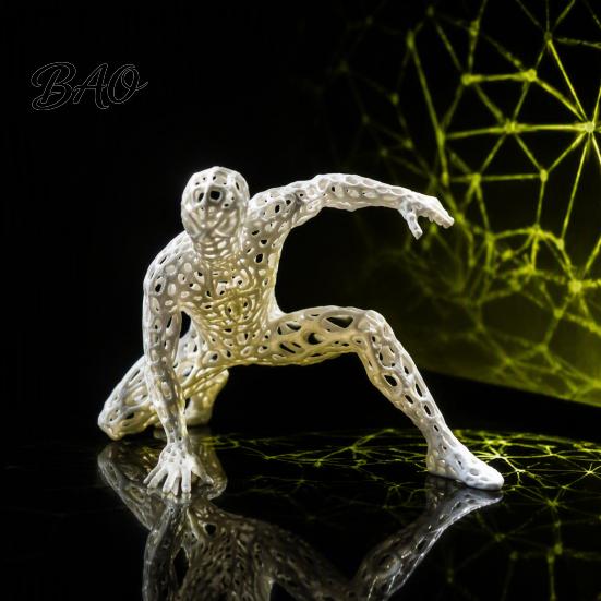 Small Decorative Accents for Cars 3D Printed Hollow Mesh Superhero Figurine, Creative Spider Style Action Pose Character Statues Desktop Ornament,