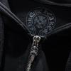 8360 CHROME HEARTS 2026 New Spring and Autumn Plus-size Thin Style Classic Style Logo Zipper Hooded Sweatshirt for Couples