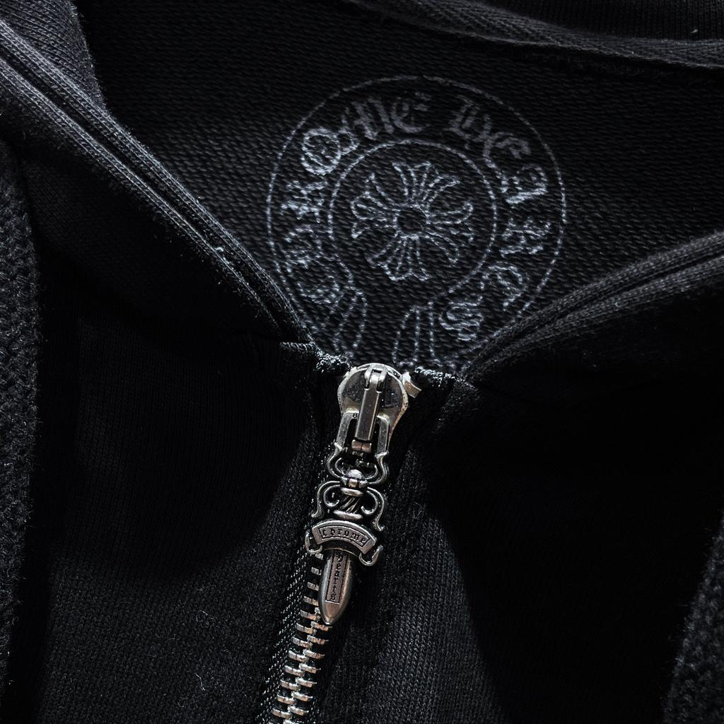 8360 CHROME HEARTS 2026 New Spring and Autumn Plus-size Thin Style Classic Style Logo Zipper Hooded Sweatshirt for Couples