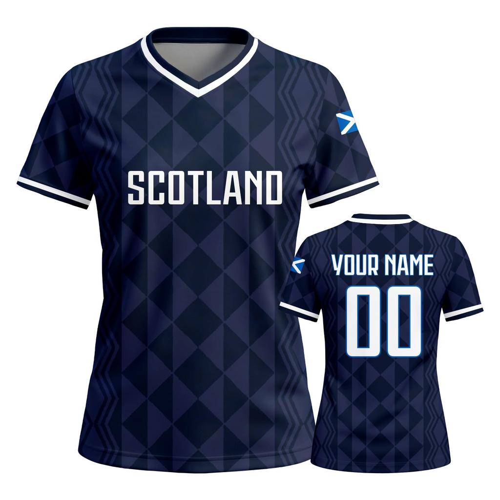 Custom Women Soccer Jersey Short Sleeve Breathable Athletic Top Personalized Team Name Number Sports Shirt for Match Training