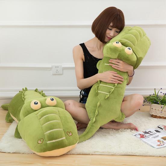 Doll Crocodile Shape Skin-friendly Cotton Crocodile Stuffed Animal Toys Cushion for Kids