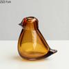 Lovely Little Bird Shaped Glass Vase Plant Pots Table Decoration Transparent Flowers Arrangement Vases Room Aesthetic Decor