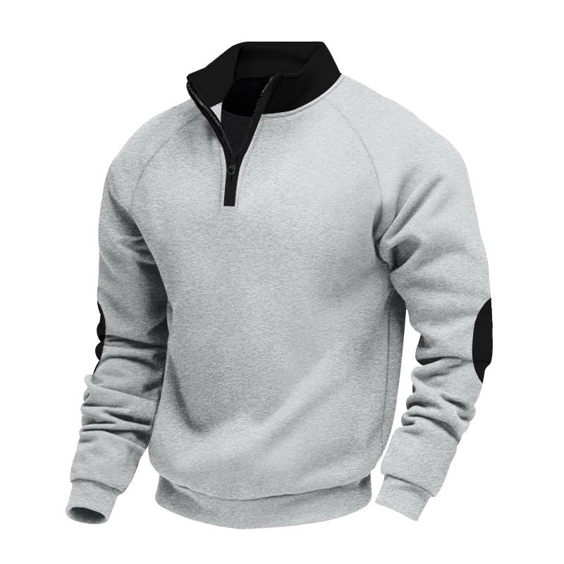 

2026 Autumn and Winter New Style Loose Stand Collar Zipper Pullover Sweatshirt XXXL сірий