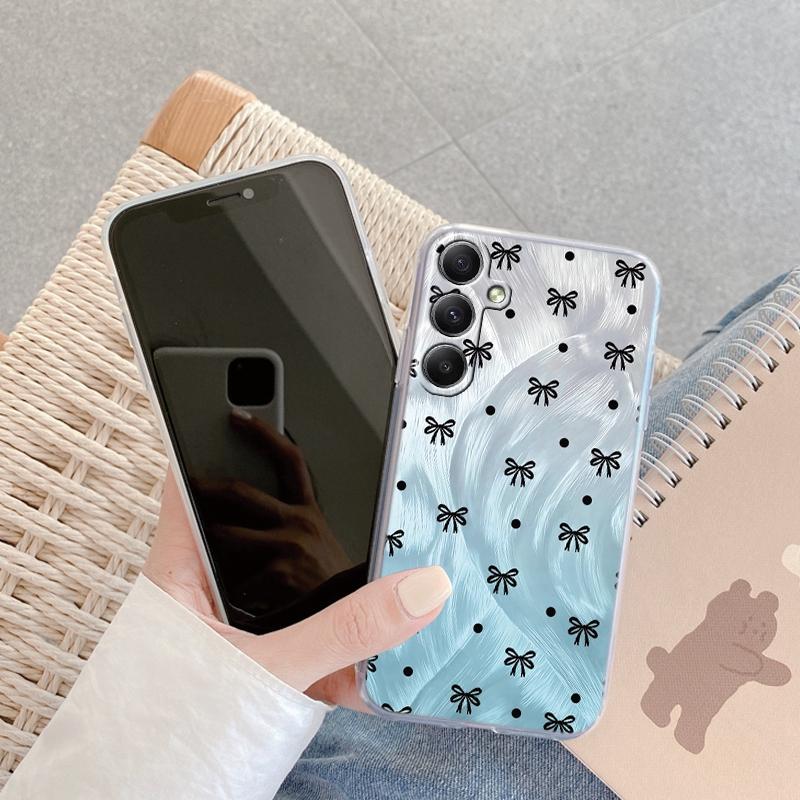 Fashion Cute Heart Phone Case For iPhone 15 Samsung S25 Ultra A55 S24 FE A16 Xiaomi Redmi Note 14 13 Pro 14C Huawei Honor 200 Shockproof Matte Cover