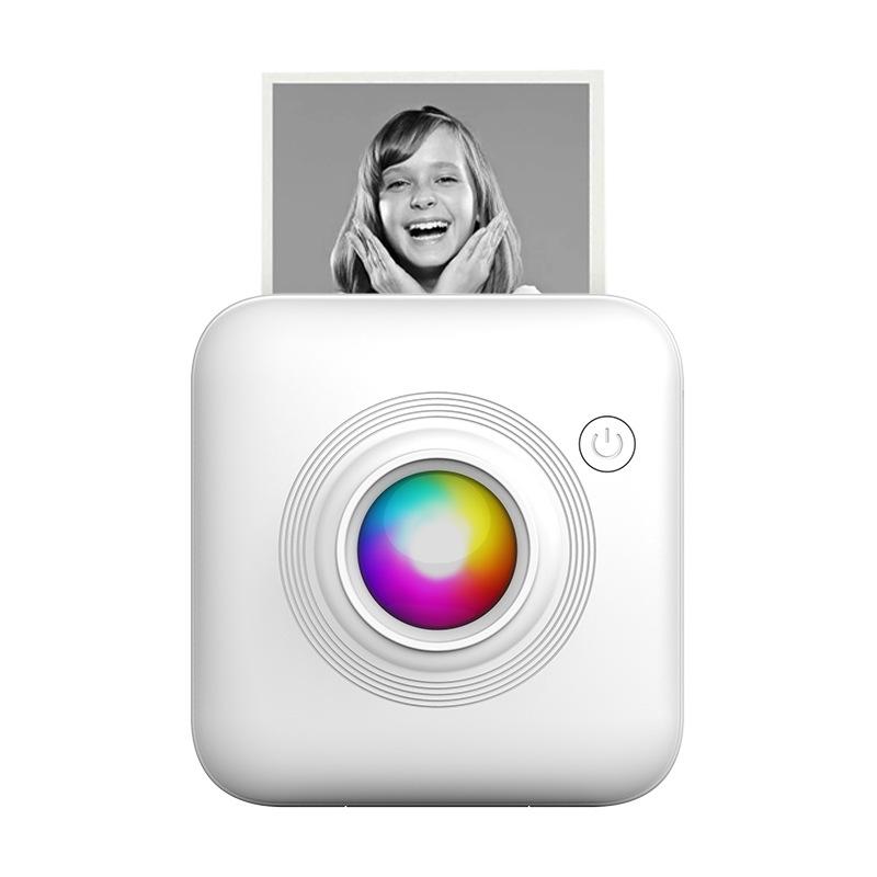 Mini Student Photo & Text Label Thermal Printer - No Ink, Bluetooth Compatible