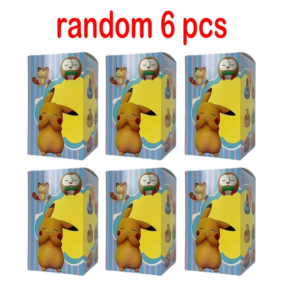 Toys 1-12pcs Pok É Mon Scale Ratio Model Figure 1-12 Pcs Pikachu Sleep Series Interior Hand Sleeping Position Gift Present for Sfriends
