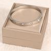 High-End Titanium Steel Women's Bracelets with Diamonds - Fashionable European & American Design, Non-Fading, Niche Style