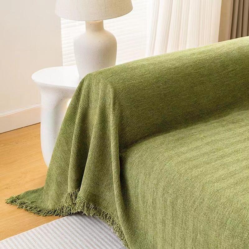 Fischgrätenmuster Sofa Handtuch Neue Abdeckung Stoff Sofa Kissen Vier Jahreszeiten Universal High-End Vollständige Abdeckung Universal Abdeckung Decke