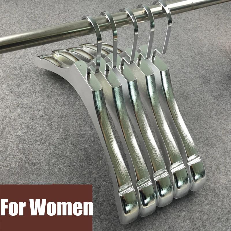 High-grade Women Coat Hanger,PP Imitation Wood Grain Hangers for Clothes Dress,Non-slip with Groove Clothing Rack for Pants,5pcs