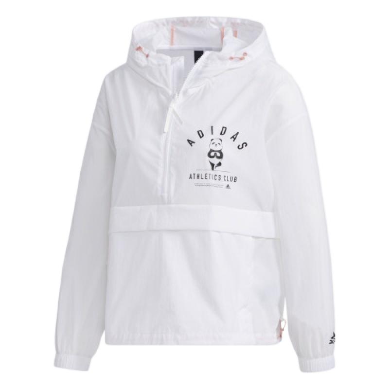 (WMNS) adidas PANDA ANORAK Sports Jacket White Women s GL5630 L