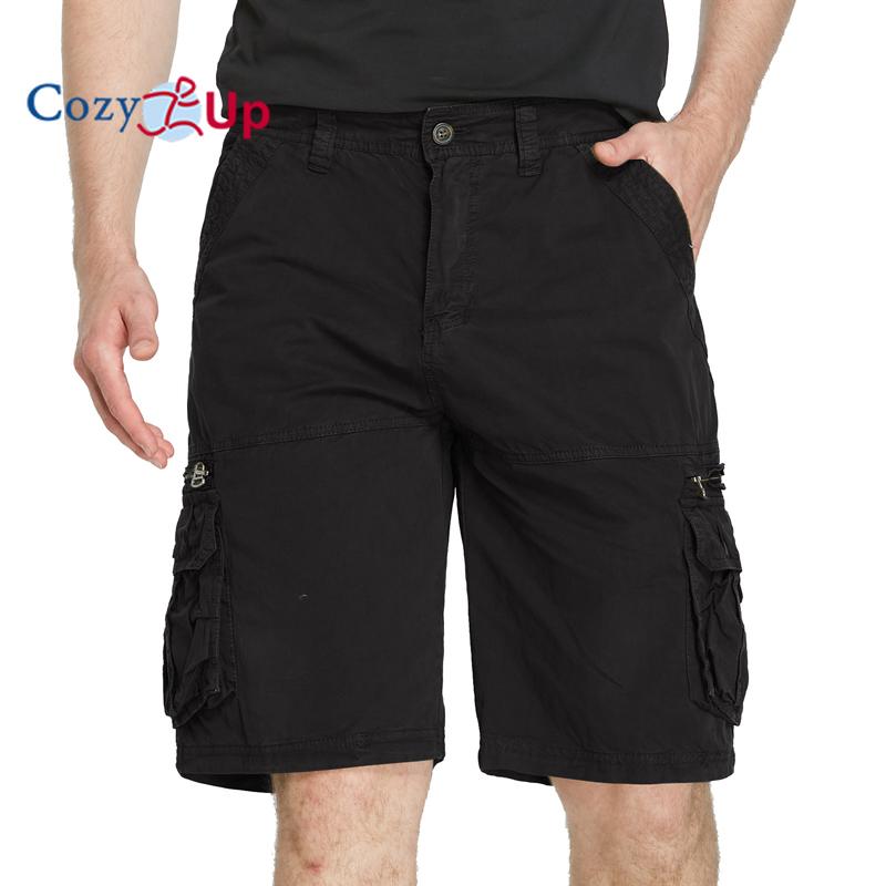 Cozy Up Men's Cargo Shorts Lightweight Multi Pocket Casual Short Pants with No Belt
