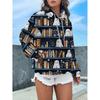 Womens Floral Print Hooded Sweatshirt Soft Comfortable Casual Pullover Daily Wear