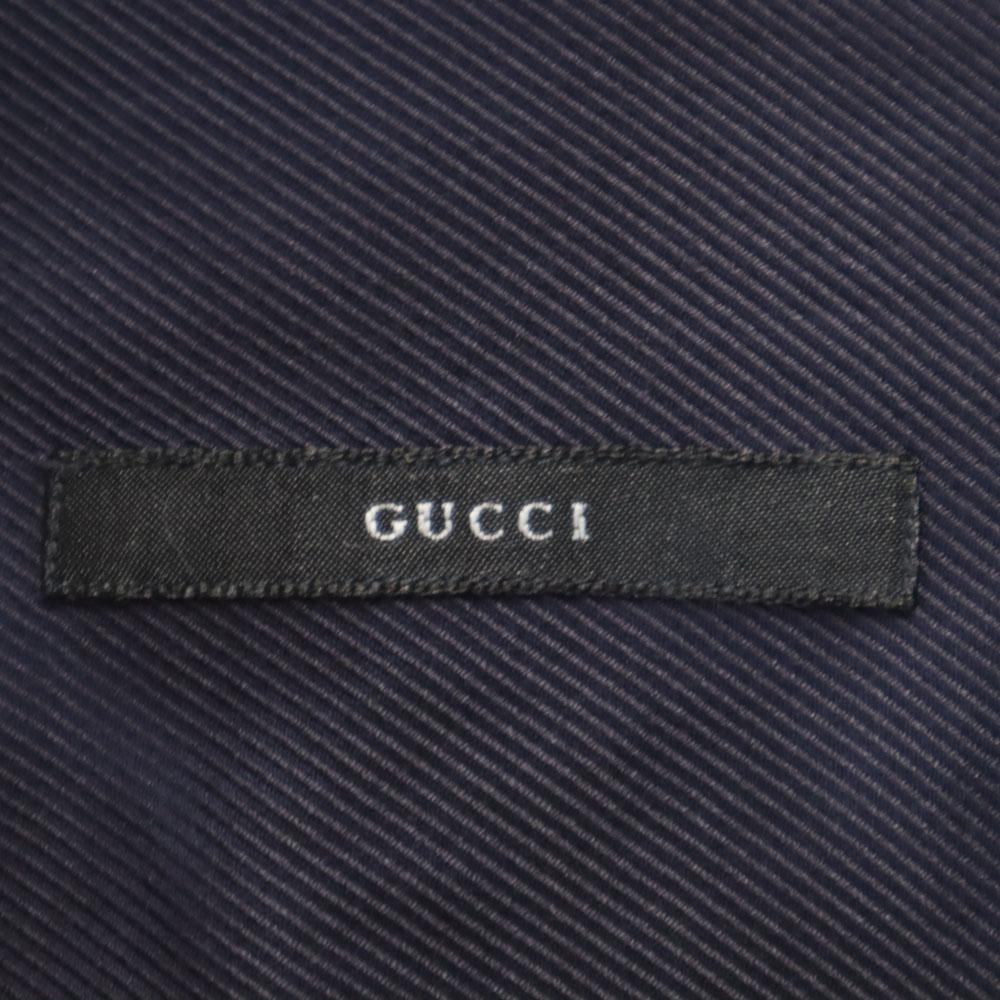 GUCCI made in Italy Long sleeve shirt S Navy system Men's Used