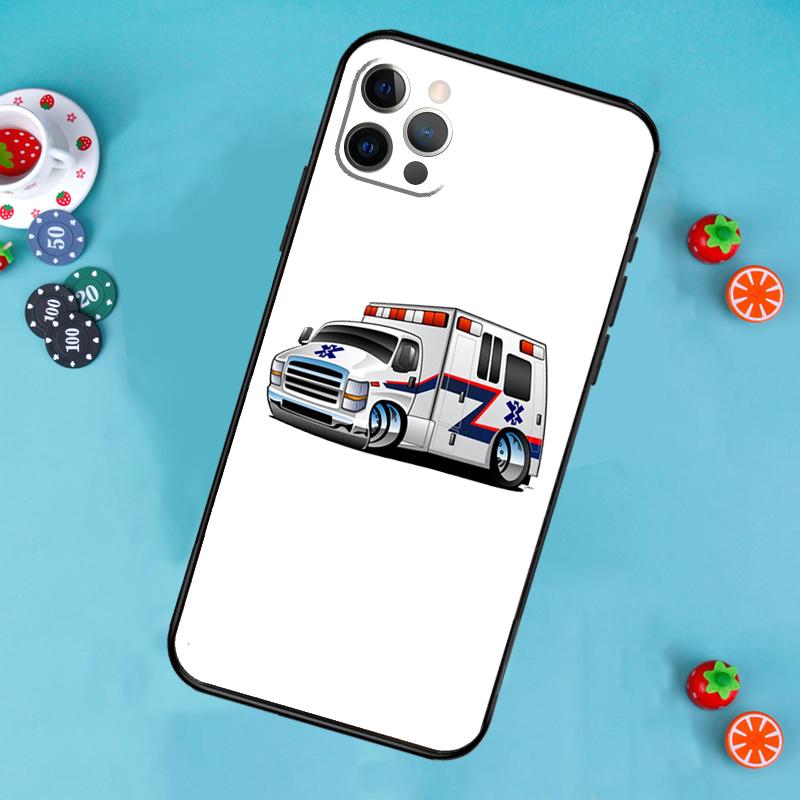 Ambulance EMS EMT Paramedic Phone Case For iPhone 17 Air 14 16 15 11 12 13 Pro Max 12 13 mini 15 16 Plus 16e Cover Funda