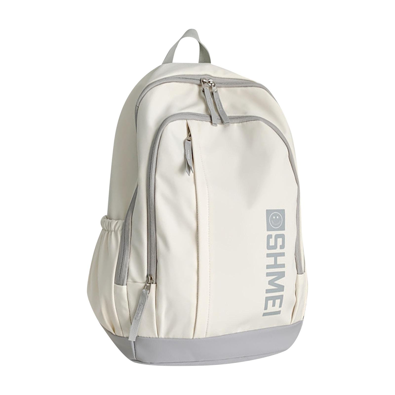 

Рюкзак для студенток колледжа, универсальный и повседневный, рюкзак большой вместимости для студентов средних и старших классов мужского пола, дизайн One Size белый