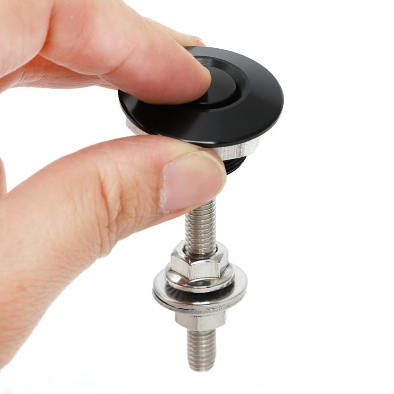 Universal Push Button Billet Quick Release Fasteners Set for Racing Car Front Bumper, Hood Pin, Engine Bonnet Lock, Latch Clip Body Kit