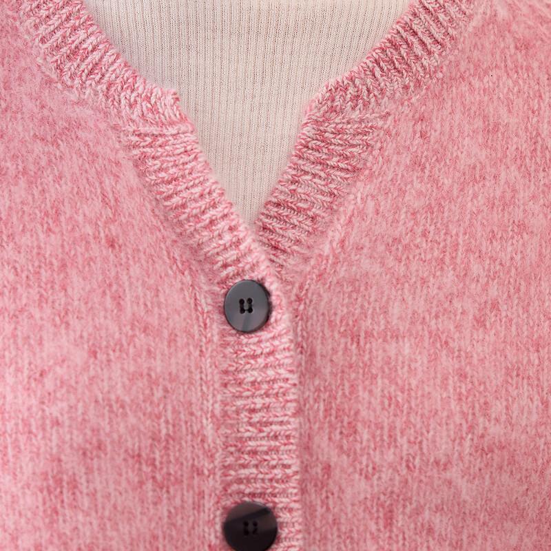 Srcr Women's Premium Cashmere Blend Knitted Wool Cardigan