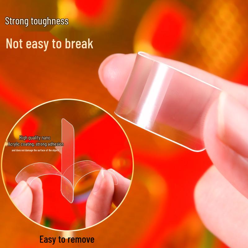 Transparent Traceless Double-Sided Tape: Perfect for Couples' Décor in Cars and Rooms; Leaves No Marks