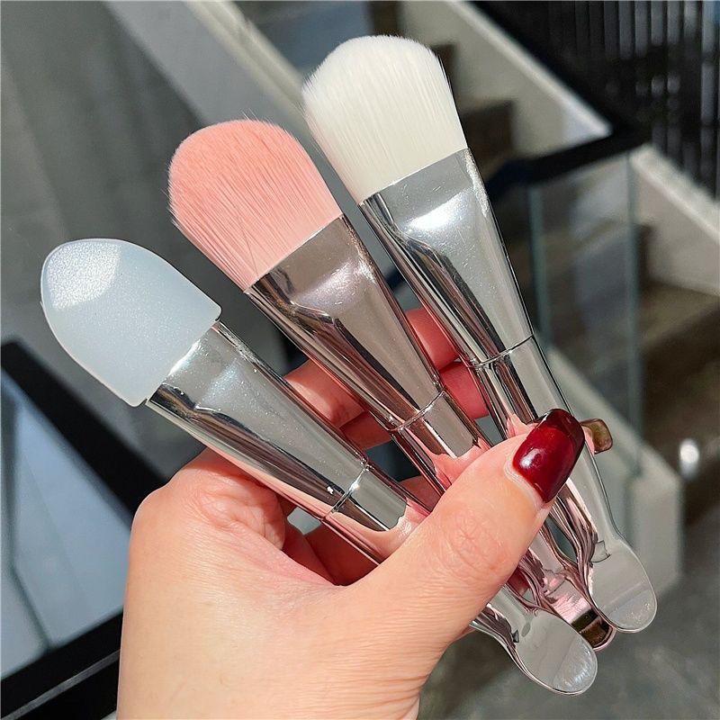 New Makeup Brush Single with Scoop Soft Bristle Mask Brush Beauty Tool Dual-Head Foundation Brush Mask Brush