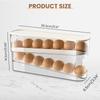 Egg Storage Box Bilayer Fridge Egg Storage Box Automatic Scrolling Refrigerator Egg Holder Organizer Egg Tray Eggs Dispenser