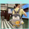 Cartoon Penguin Backpack For Women And Men With Highcapacity Nylon And Ergonomic Shoulder Straps For Daily Activities