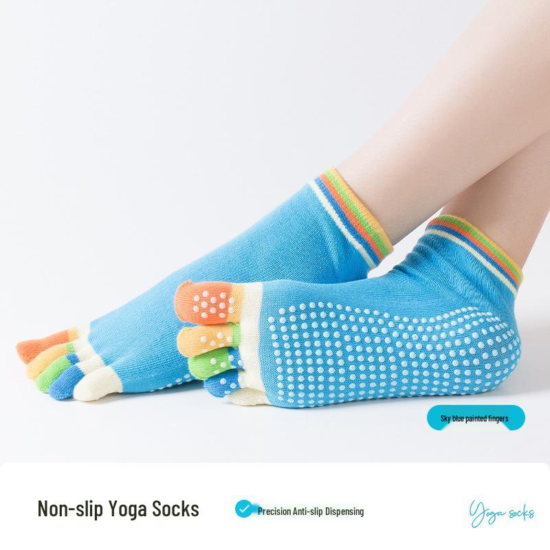 Colorful Five-Finger Yoga Socks: Korean Style Split-Toe Sports Socks for Pilates, Gym & Gifts One Size