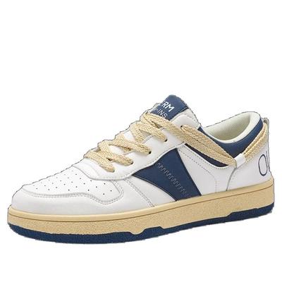 Minority Low-top Vulcanized Men's Shoes Walking Lace-up Color Matching Thick Sole Simple Trend Leisure Sports Shoes Men's Shoes