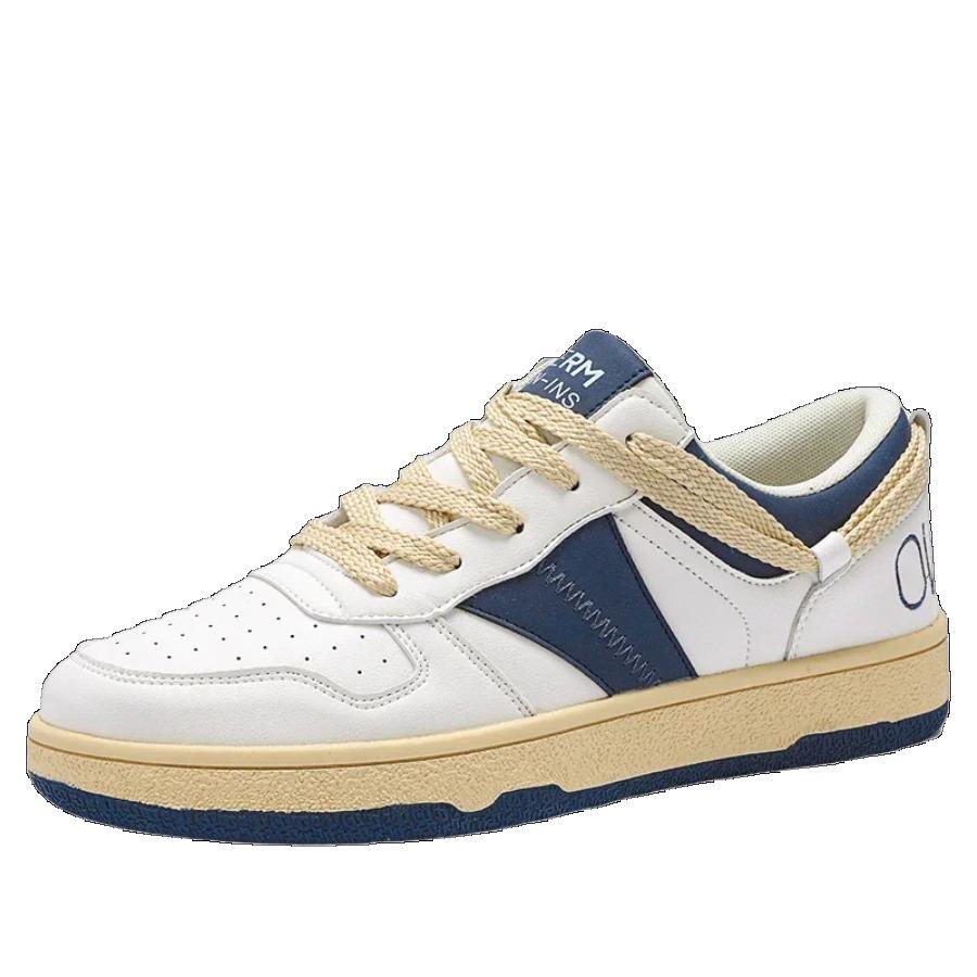 Minority Low-top Vulcanized Men's Shoes Walking Lace-up Color Matching Thick Sole Simple Trend Leisure Sports Shoes Men's Shoes