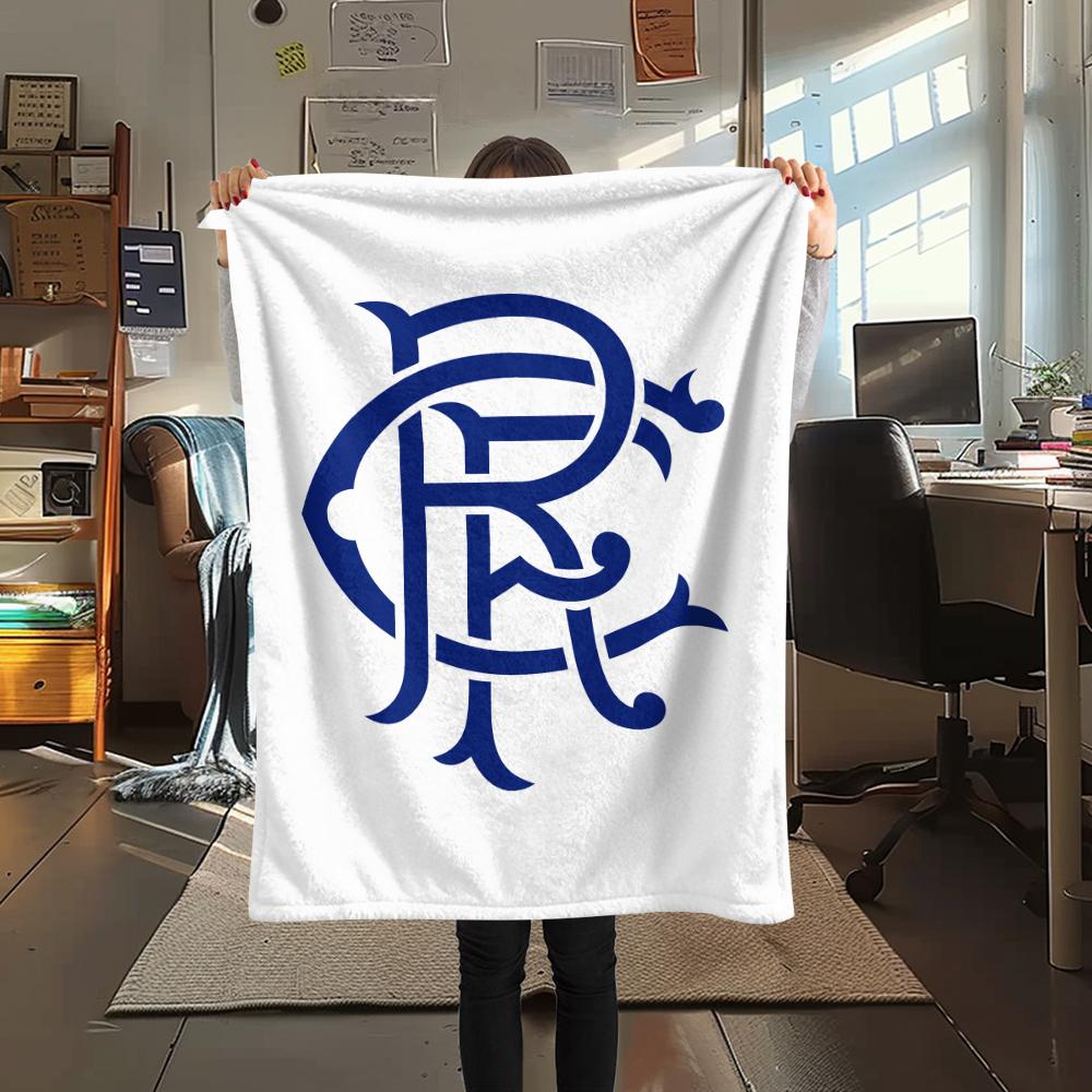 1PC Rangers Badge Print Flannel Blanket, High Quality All Seasons, Home Decor, Warmth and Comfort, Perfect for Christmas Gifts