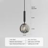 Nordic LED Glass Pendant Light Jewel Blue Ball Hanging Light Wine Red Living Room Decor Fxiture Bedroom Amber Indoor Lamp Lustre