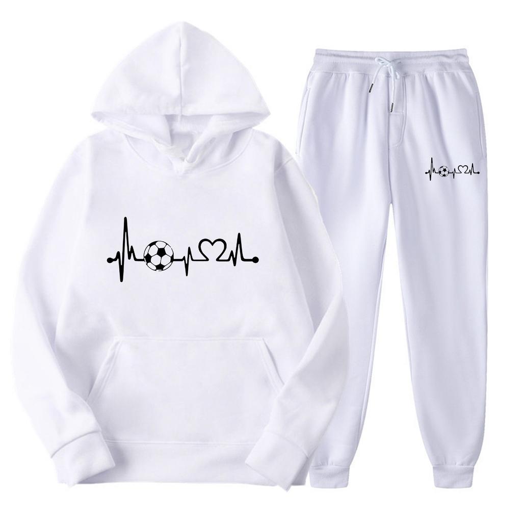 New European and American Spring and Autumn Women's Sports Sweater Set Fashion Casual Sweater Sweatpants Set Hoodie Women