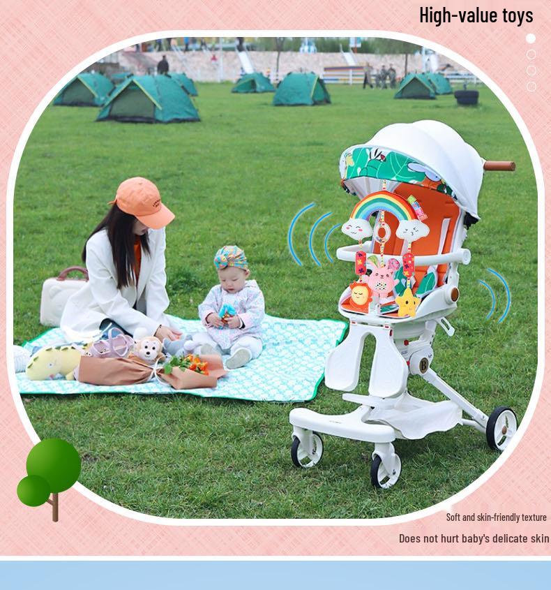 Beijiali Rainbow Stroller Pendant Wind Chime - Educational Newborn Baby Toy (0-1 Year)