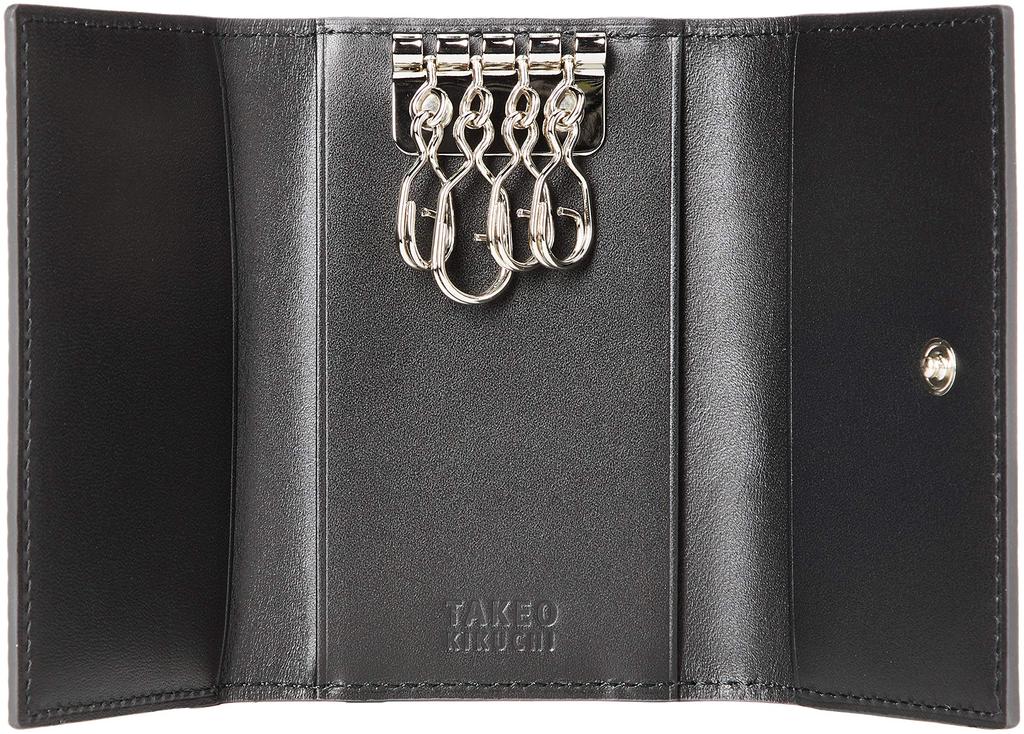 Key Case with Card Pocket Bath Accessories 706622 Black [Takeokikuchi] Men's