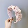 PROLY New Fashion Women Hairband Classic Wide Side Headband Flower Pleated Hairband Casual Hair Accessories Turban