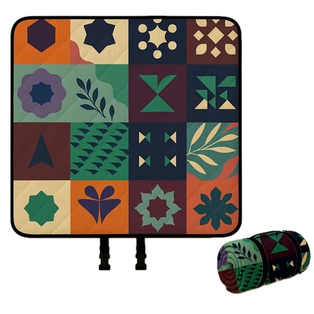 Manta de Picnic Extra Grande para Exterior 200*200 - Diseño Grueso y Duradero de Tres Capas, Antideslizante y Plegable, Manta para Camping, Playa, Fiesta en el Patio Trasero - Fácil de Limpiar