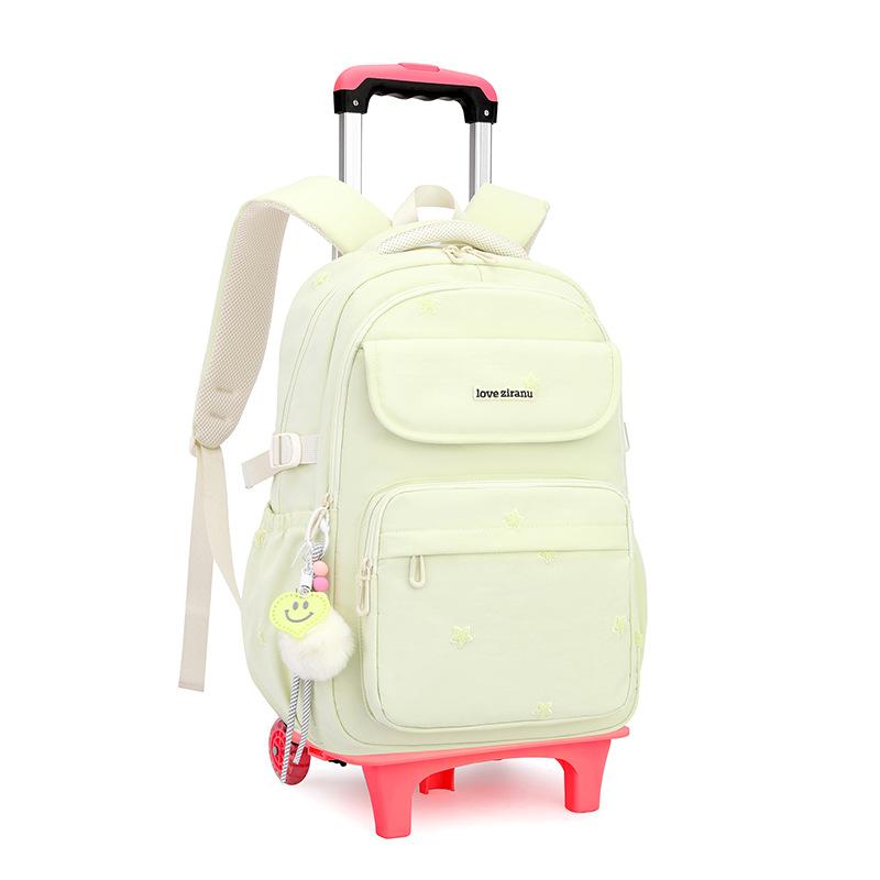 Zaino Scolastico per Bambine Borsa Scolastica con Trolley e Ruote Zaino a Ruote per Studenti Borsa per Libri per Bambini Zaini con Ruote