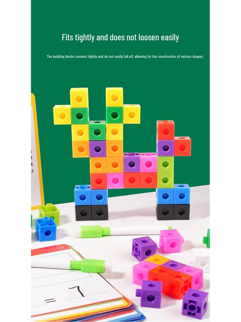 Montessori Educational Building Blocks for Kids: Enhance Spatial Thinking and Intellectual Development with Durable Plastic Toys.
