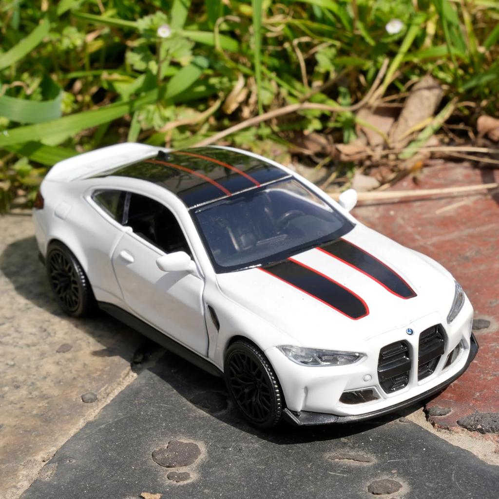 1/36 BMW M4 CSL Model Alloy Toy Car with Pullback Function, Suitable for Collecting and Decorating Model Toys, Car Gifts for Boys and Girls (Grey)