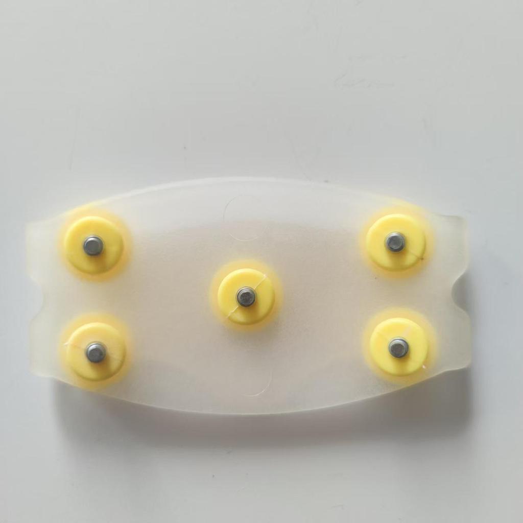 Women's Non-slip 5-tooth Ice Cleats: Transparent Outdoor Shoe Covers for Snow and Mountain Climbing.