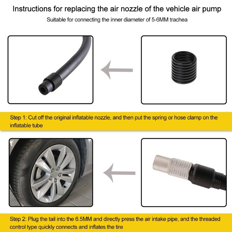 6.5mm Air Line Hose Compressor Fitting Connector MetalNozzle for Pneumatic Tools Quick Release Connector