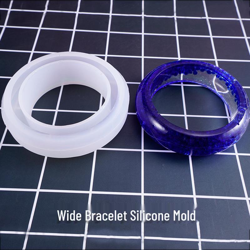 High Transparency DIY Resin Bracelet Silicone Mold Wide Bracelet Silicone Mold (58mm)