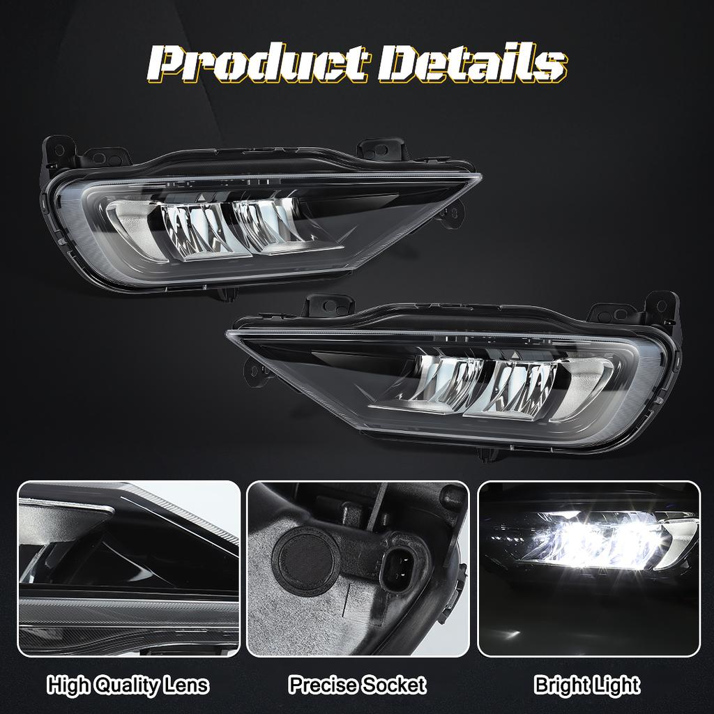 LED Fog Lamp For Volvo XC60 XC90 S90 V90 2018 2019 2020 2021-2025 Front Foglight Daytime Running Light DRL 31395865 31395866 12V