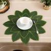 Sottopiatto Resistente al Calore Decorazione Tavola Forma Foglie Verdi Sottopiatto a Prova di Calore Lavabile Sottopiatti per Tavola da Pranzo Isolamento Termico Tavolo