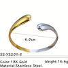 European and American Fashion Stainless Steel Bracelet Geometric Design Glossy Surface Bracelet 18K Gold Titanium Steel Non-fading Jewelry