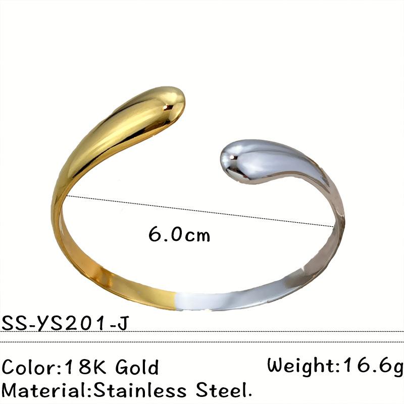European and American Fashion Stainless Steel Bracelet Geometric Design Glossy Surface Bracelet 18K Gold Titanium Steel Non-fading Jewelry