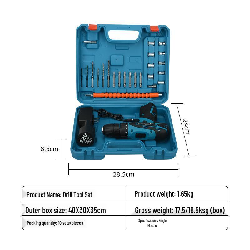 

Многофункциональный 12V Перезаряжаемый Литиевый Электрический Дрель-Шуруповерт Набор