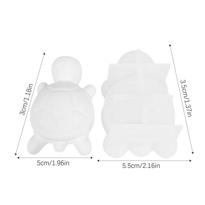 1pcs Mini Sea Turtle Plate Resin Mold 3D Silicone Epoxy Resin Casting Mould Animal Plaster Making Mold Tabletop Ornament
