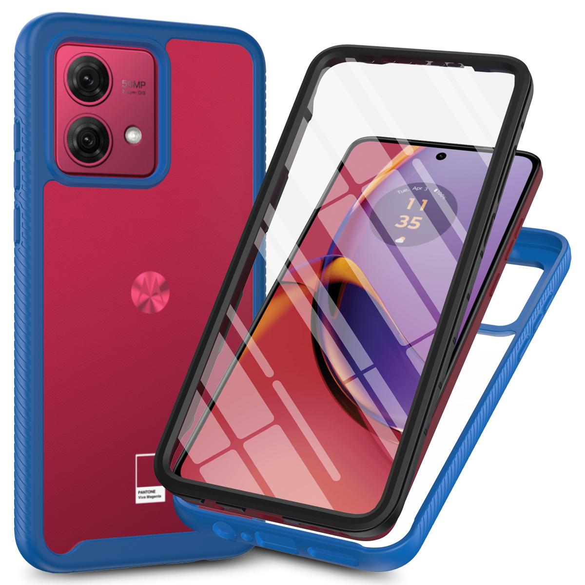 

Защитный чехол для телефона Motorola Moto G84 5G с защитной пленкой для экрана из ПЭТ Dark Blue
